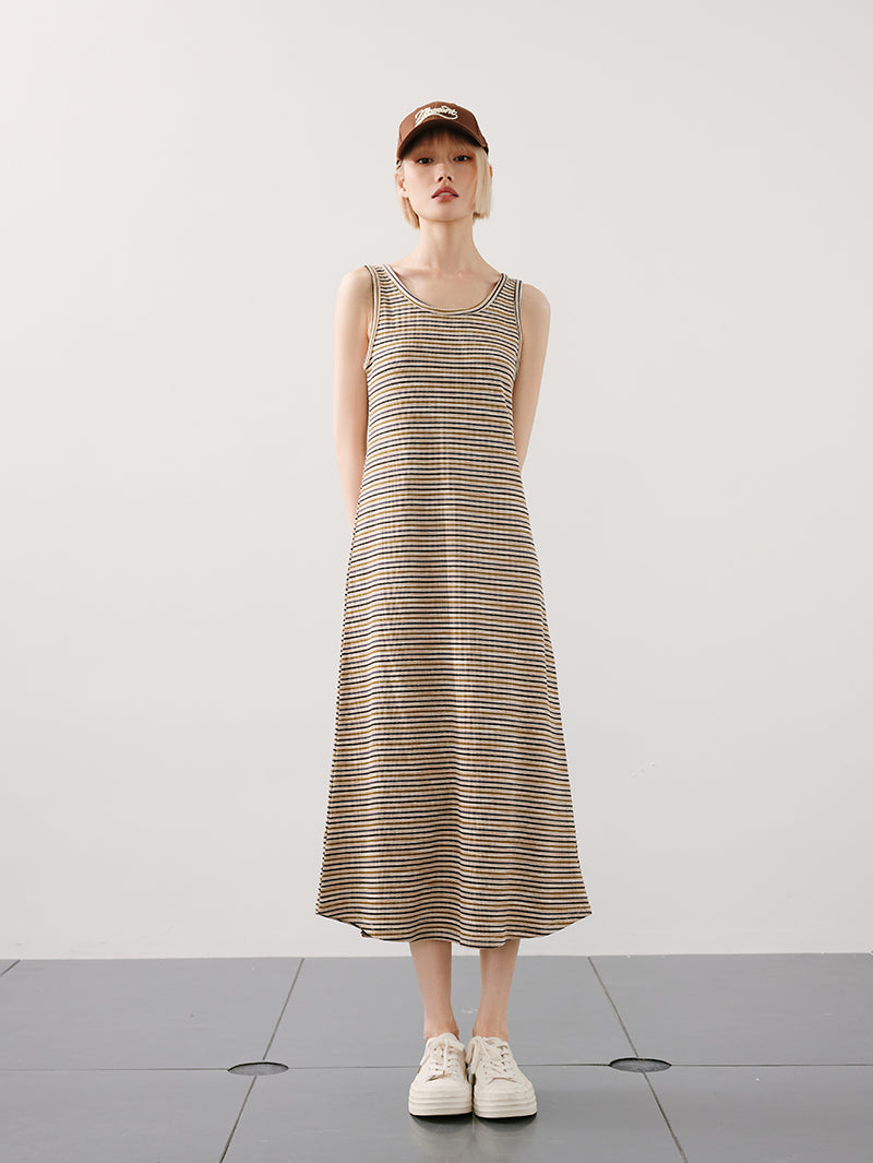 Striped Sleeveless Dress