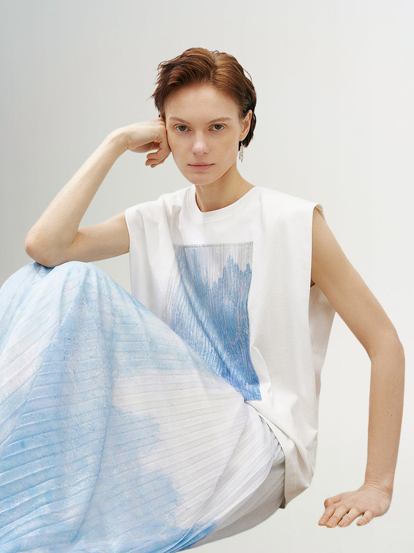 Monet 100% Cotton Sleeveless Knit Top