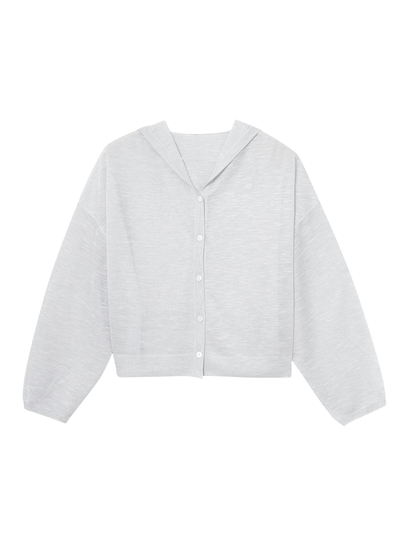 Loose Fit Hooded Thin Cardigans