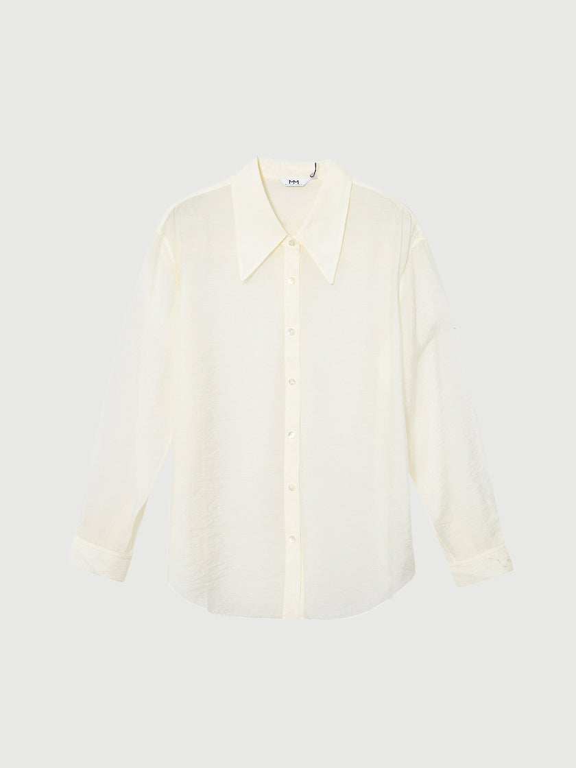 Point Collar Lyocell Shirt