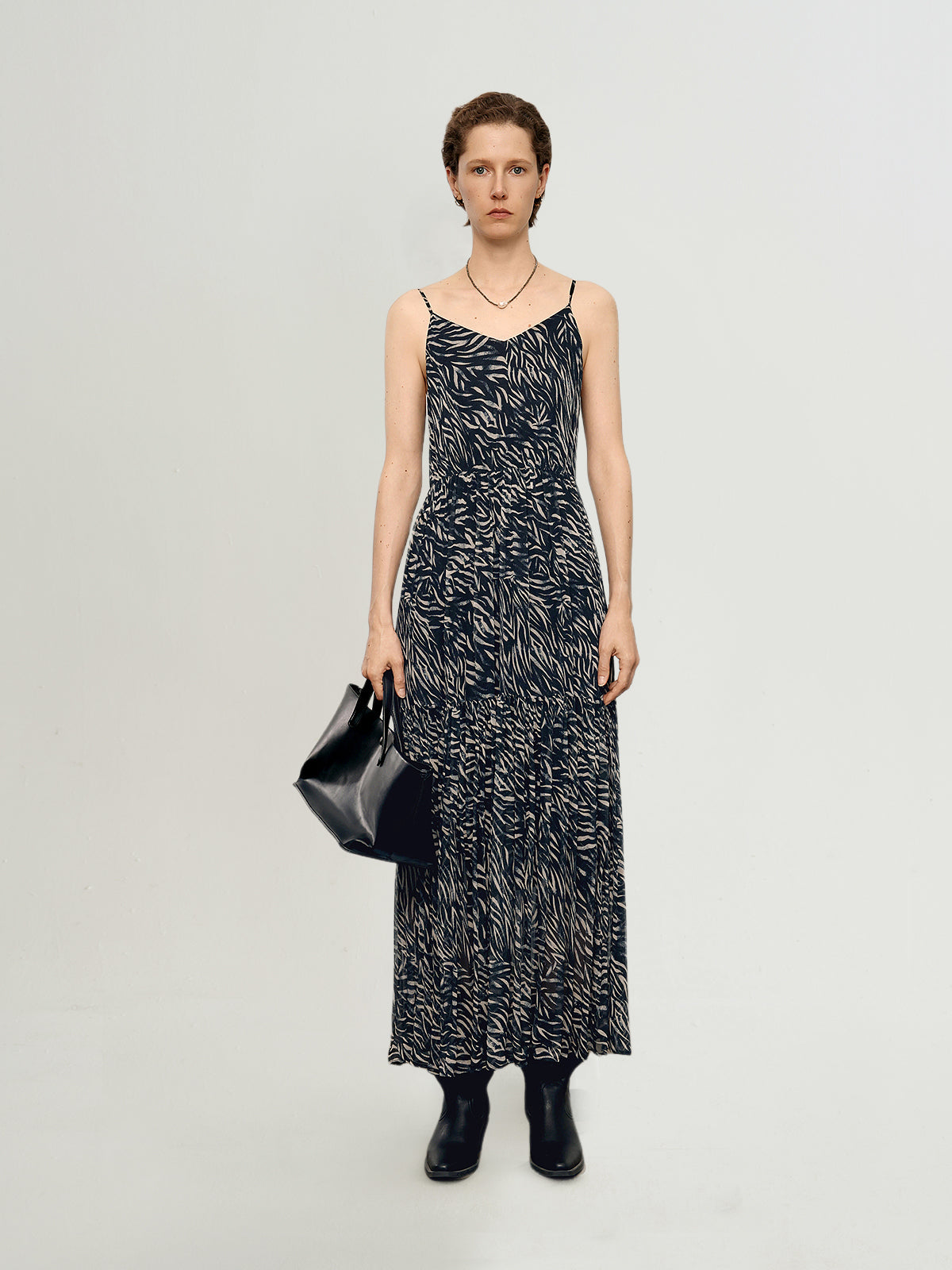 V-Neck Floral Slip Dress