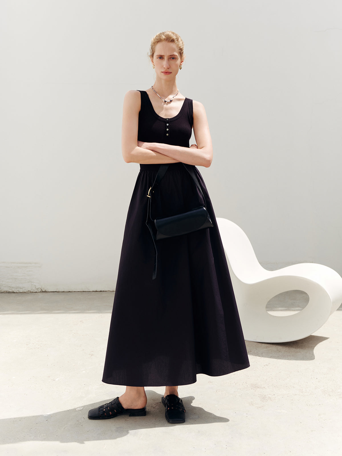 Sleeveless A-Line Dress