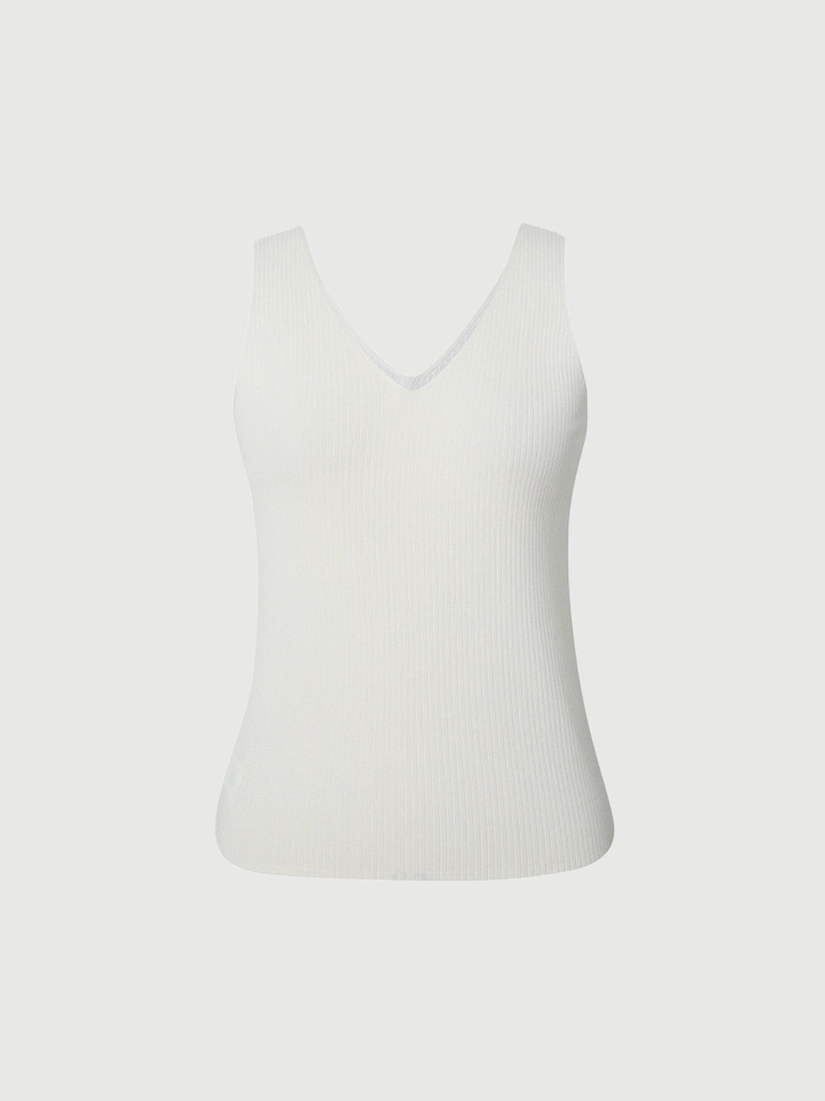 V Neck Knit Tank Top