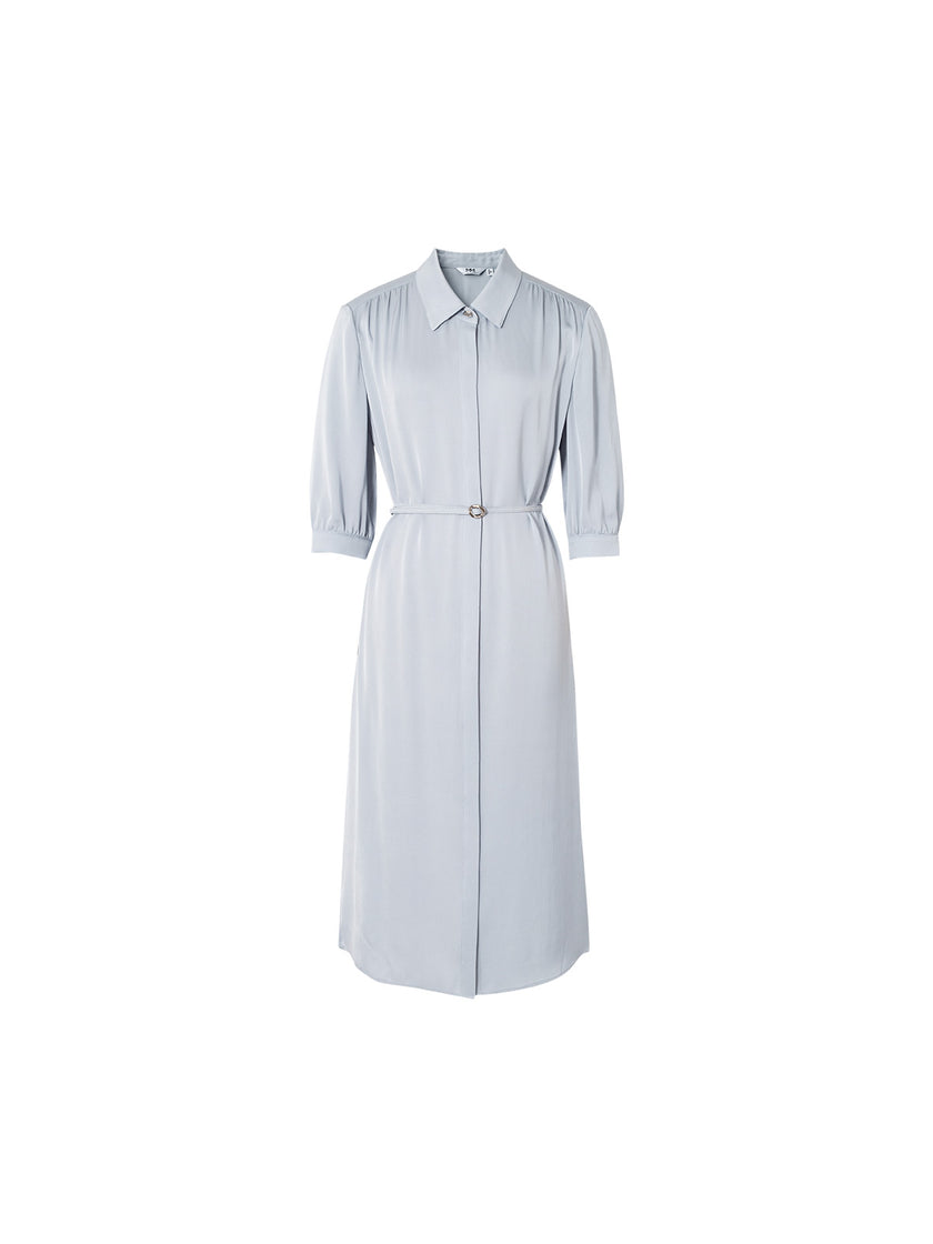 Silk Tie Belt Dress