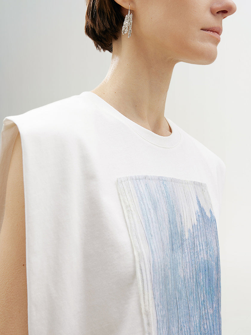 Monet 100% Cotton Sleeveless Knit Top