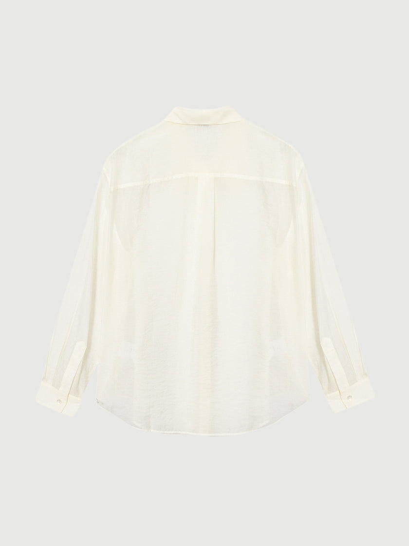 Point Collar Lyocell Shirt