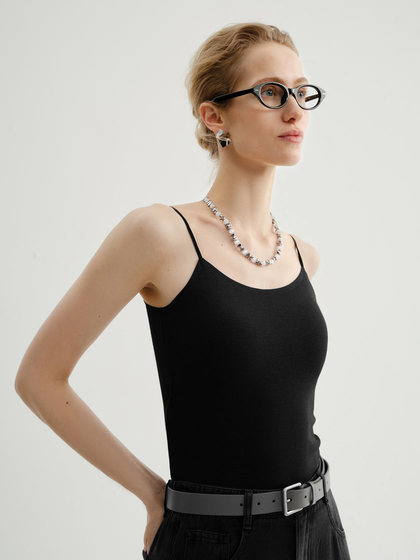 Cotton Blend Padded Tank Tops