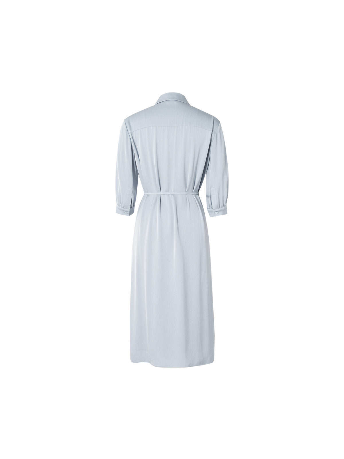 Silk Tie Belt Dress