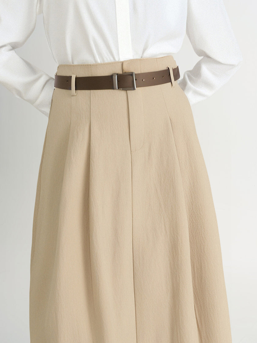 Khaki Midi Skirt