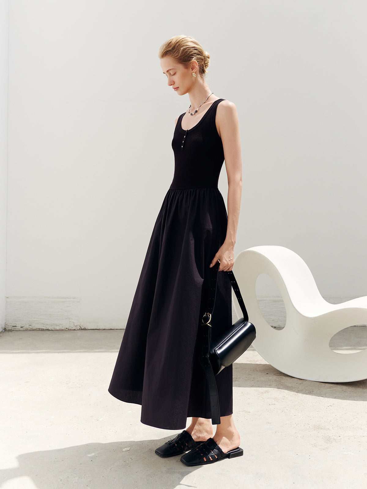 Sleeveless A-Line Dress