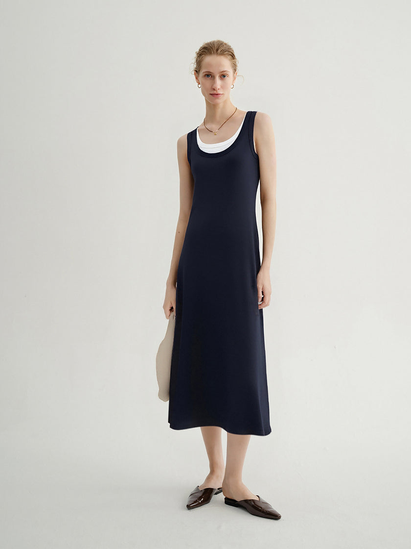 Lyocell Blend Two-in-One Dress