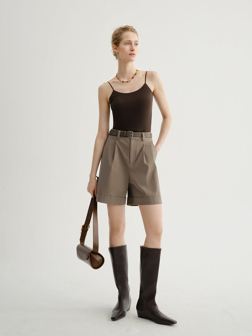 Cotton Blend Padded Tank Tops