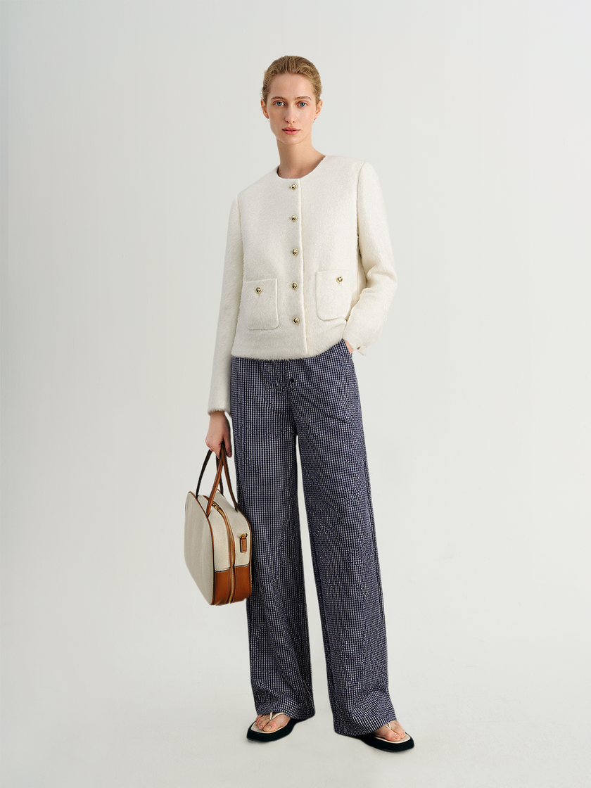 Cotton Plaid Pants