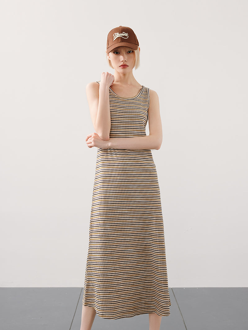 Striped Sleeveless Dress