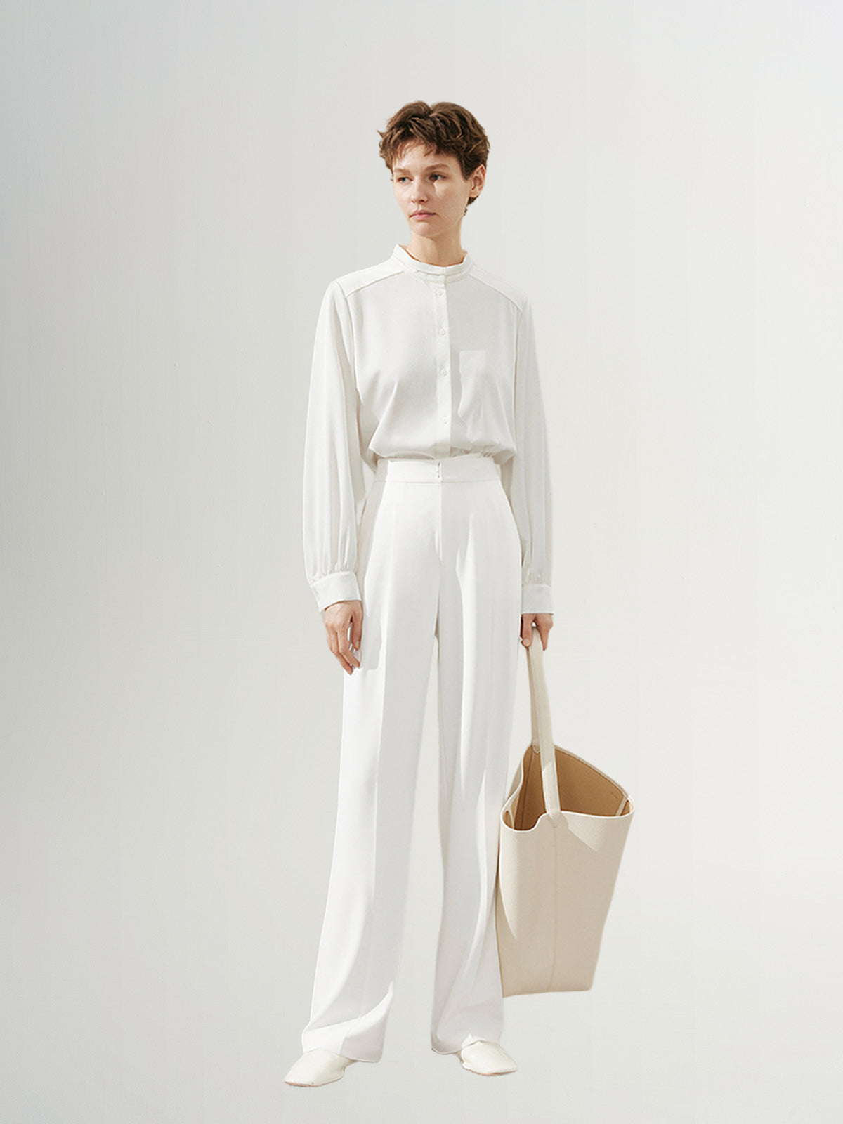 Straight Fit Smooth Trousers