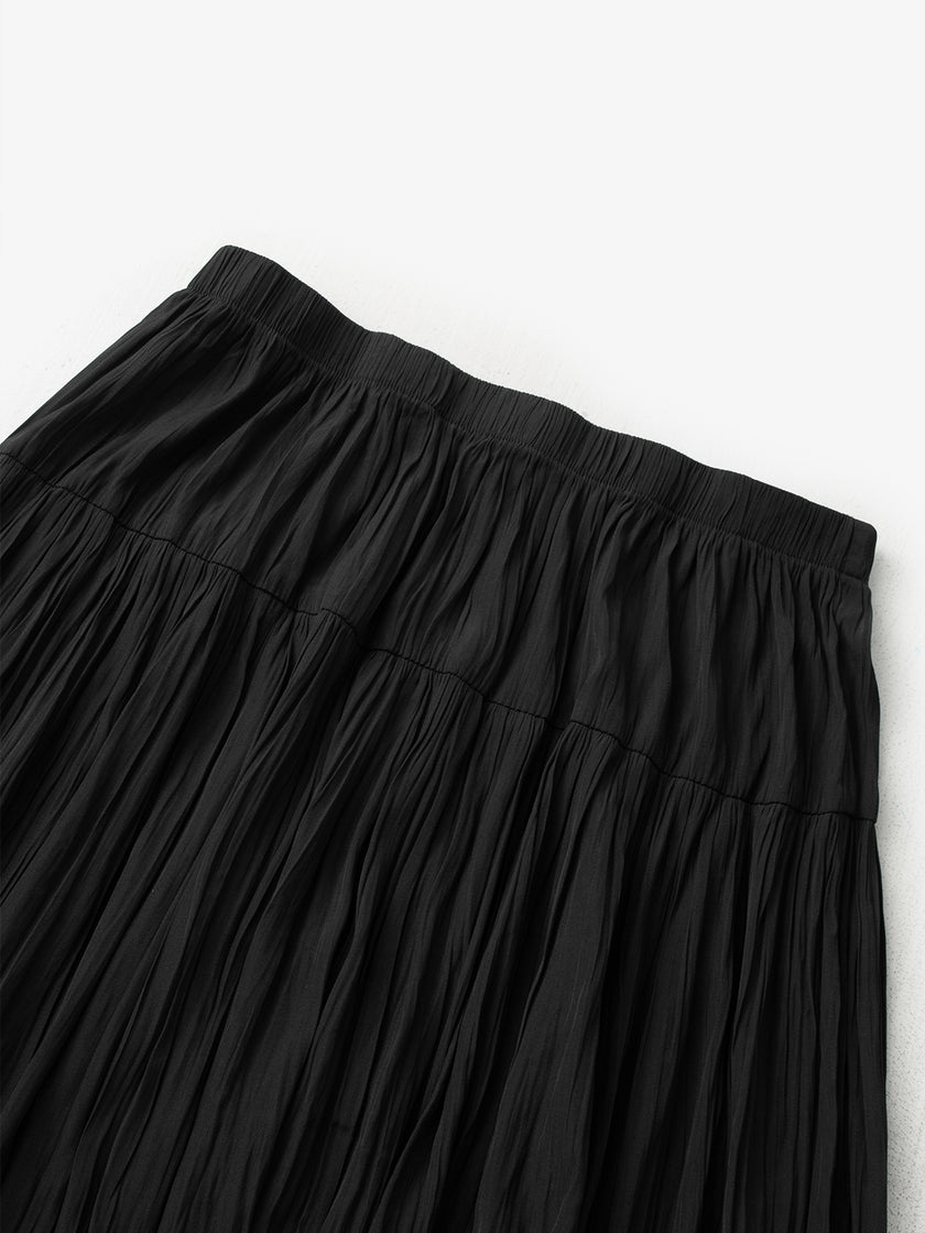 Pleated Midi Skirt