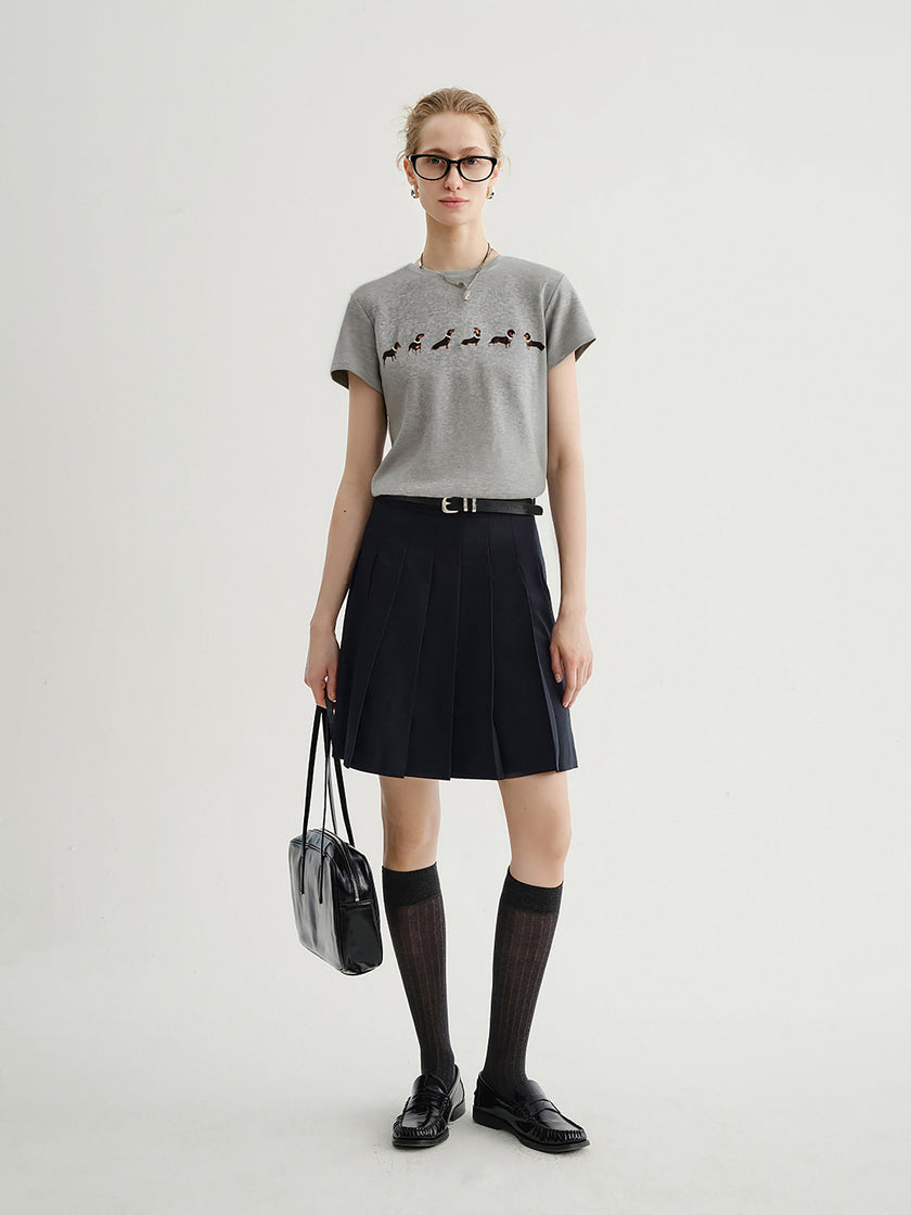 Short-Sleeve Puppy Graphic Tee
