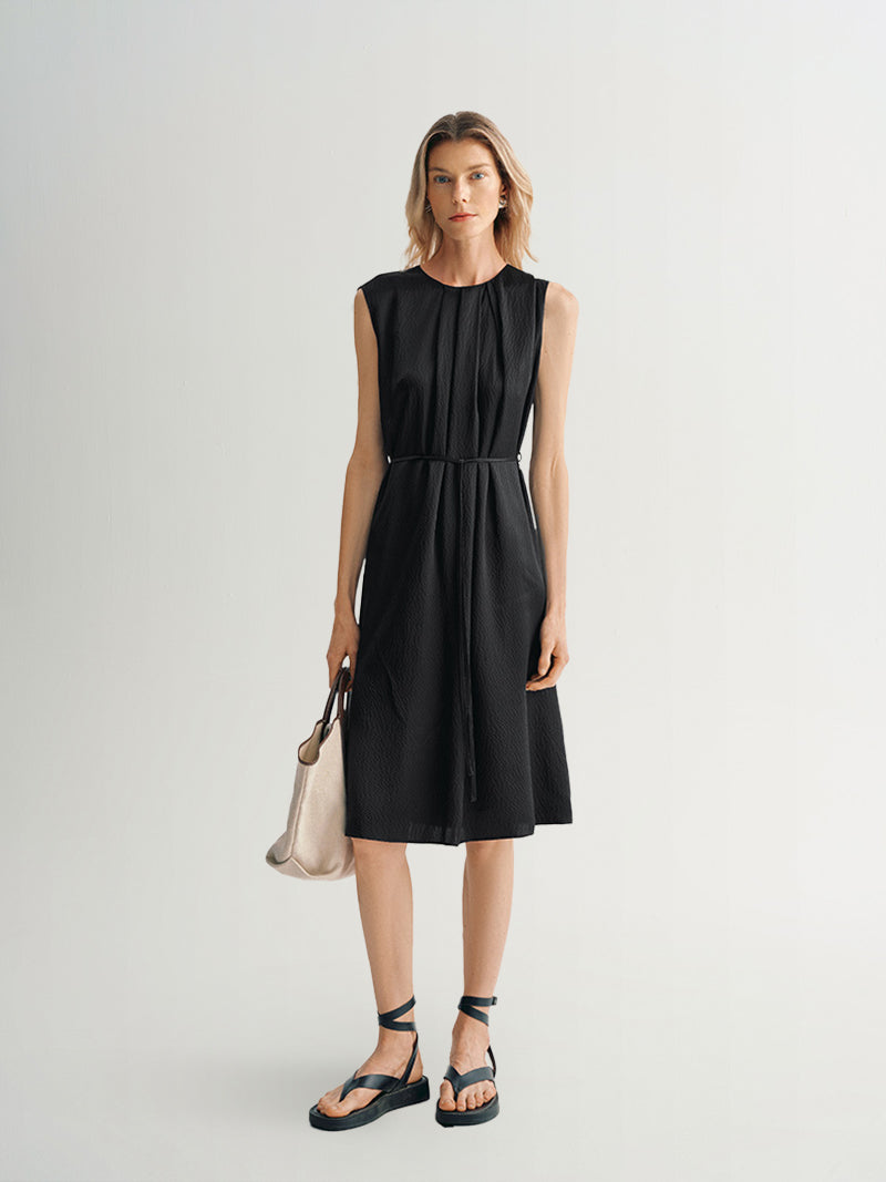Sleeveless 100% Silk Dress