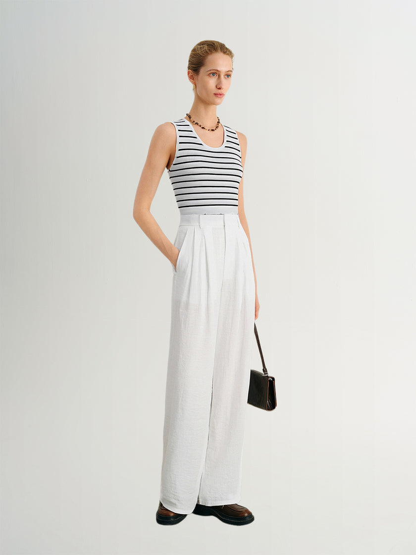 Striped U-Neck Tank