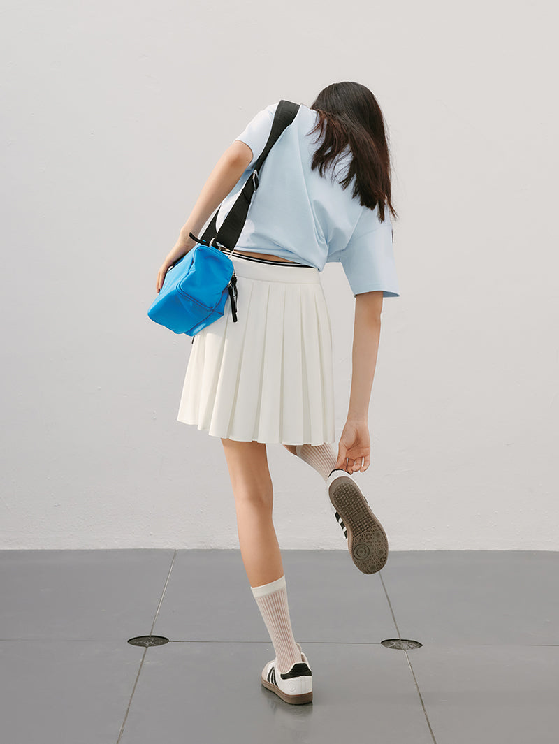 Pleated Mini Skirt