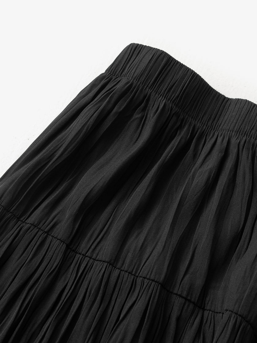 Pleated Midi Skirt
