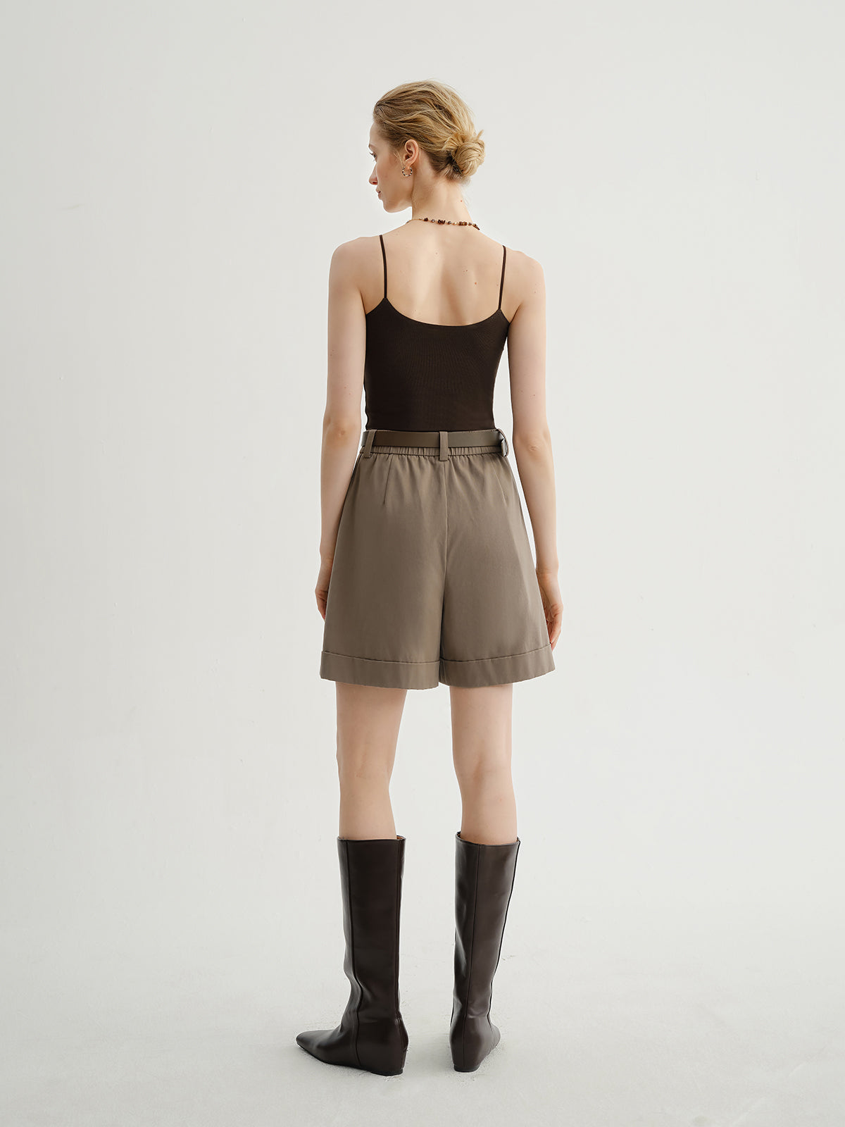 Cotton Blend Padded Tank Tops