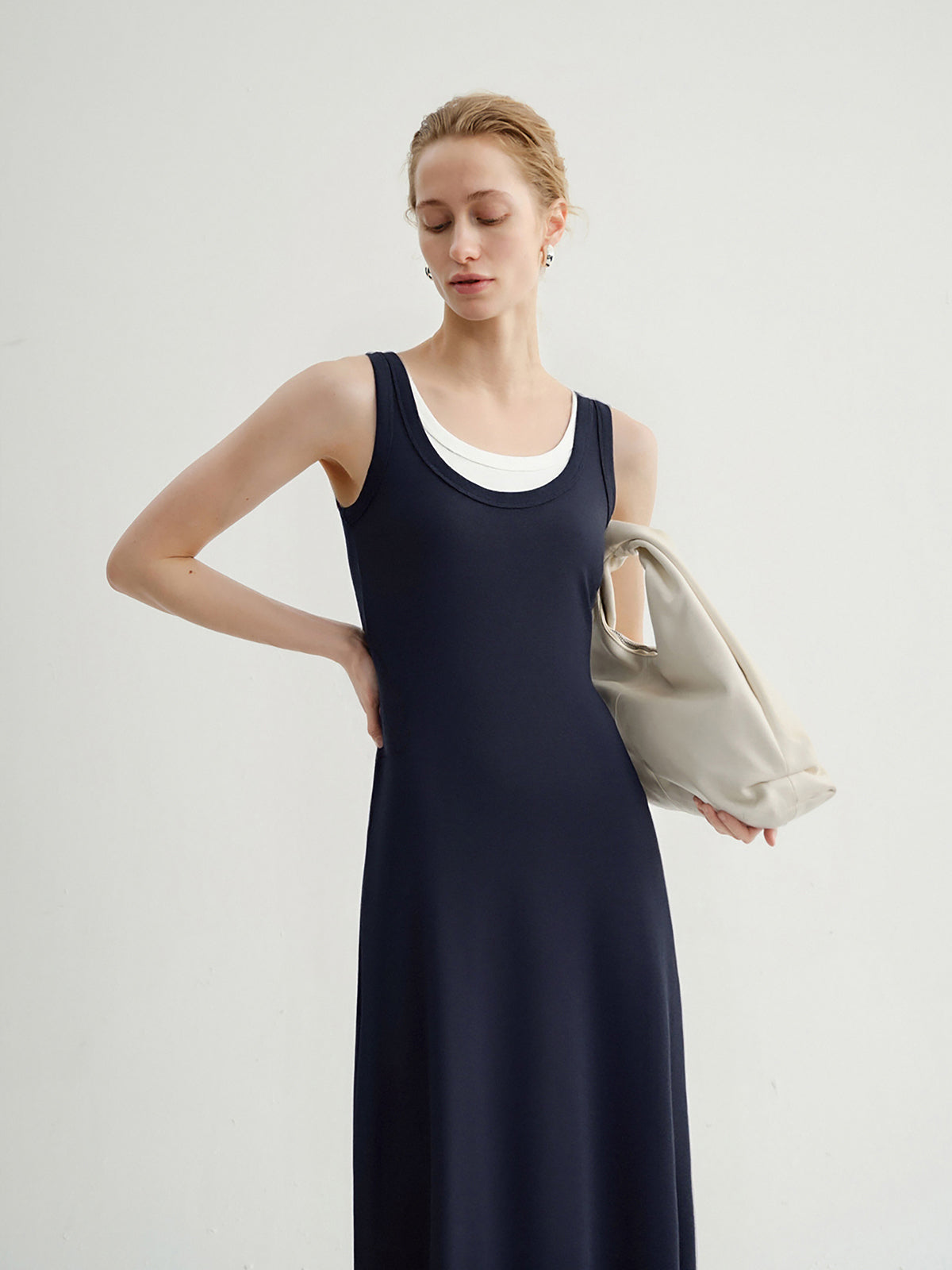 Lyocell Blend Two-in-One Dress