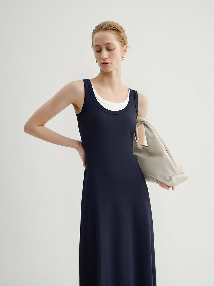 Lyocell Blend Two-in-One Dress