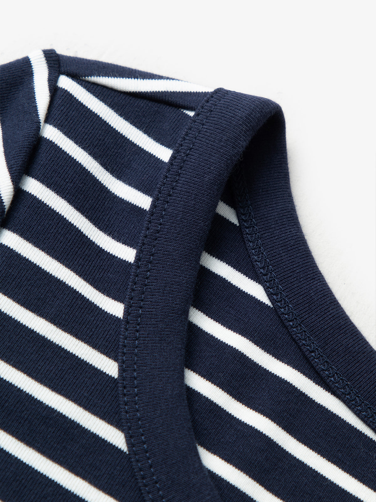 Stripe Round Neck Cotton T-Shirt