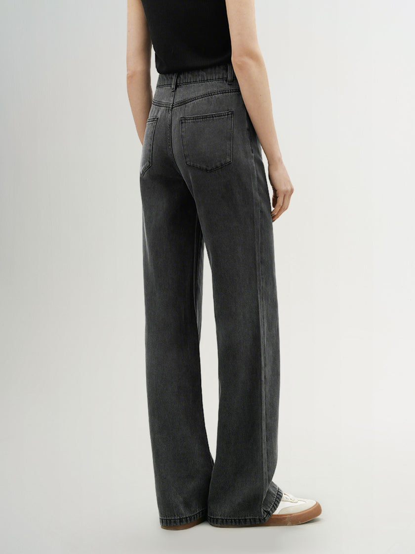 Straight Fit Lyocell Jeans