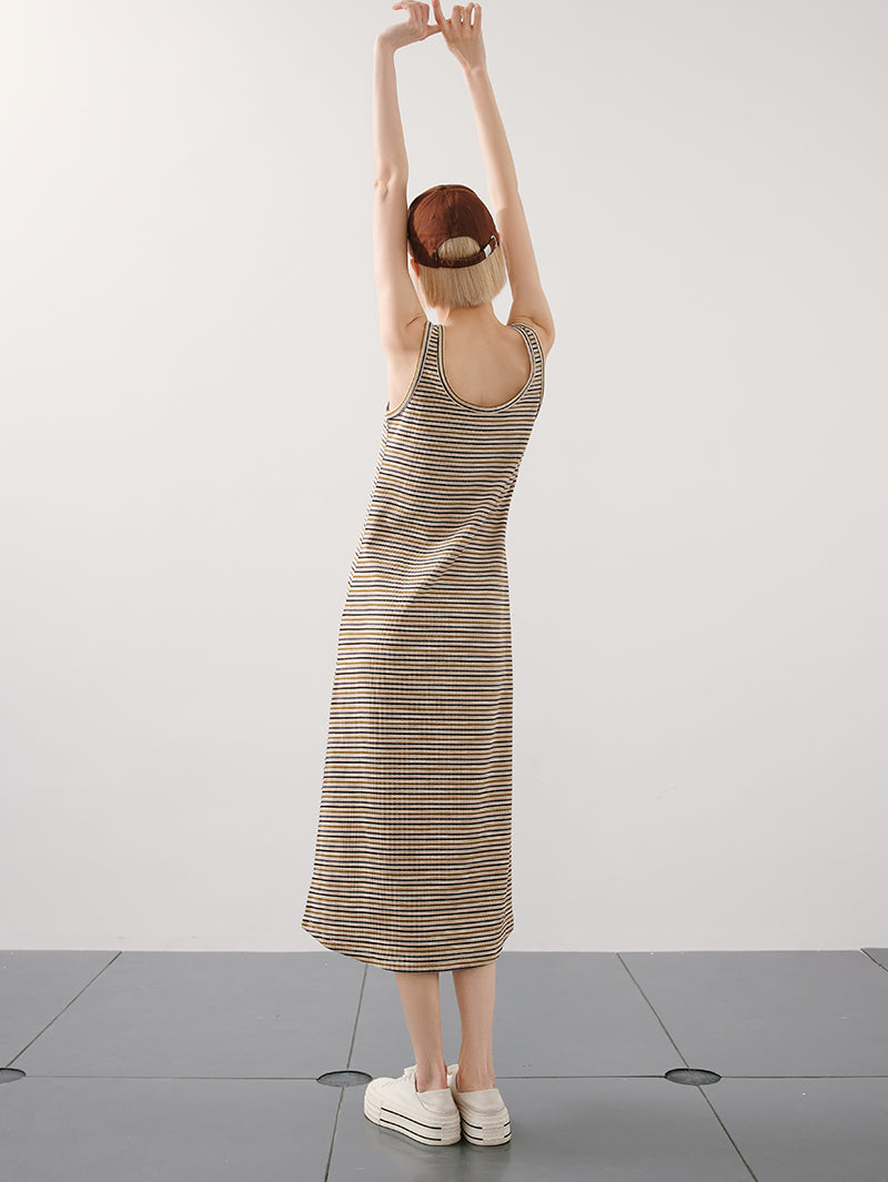 Striped Sleeveless Dress