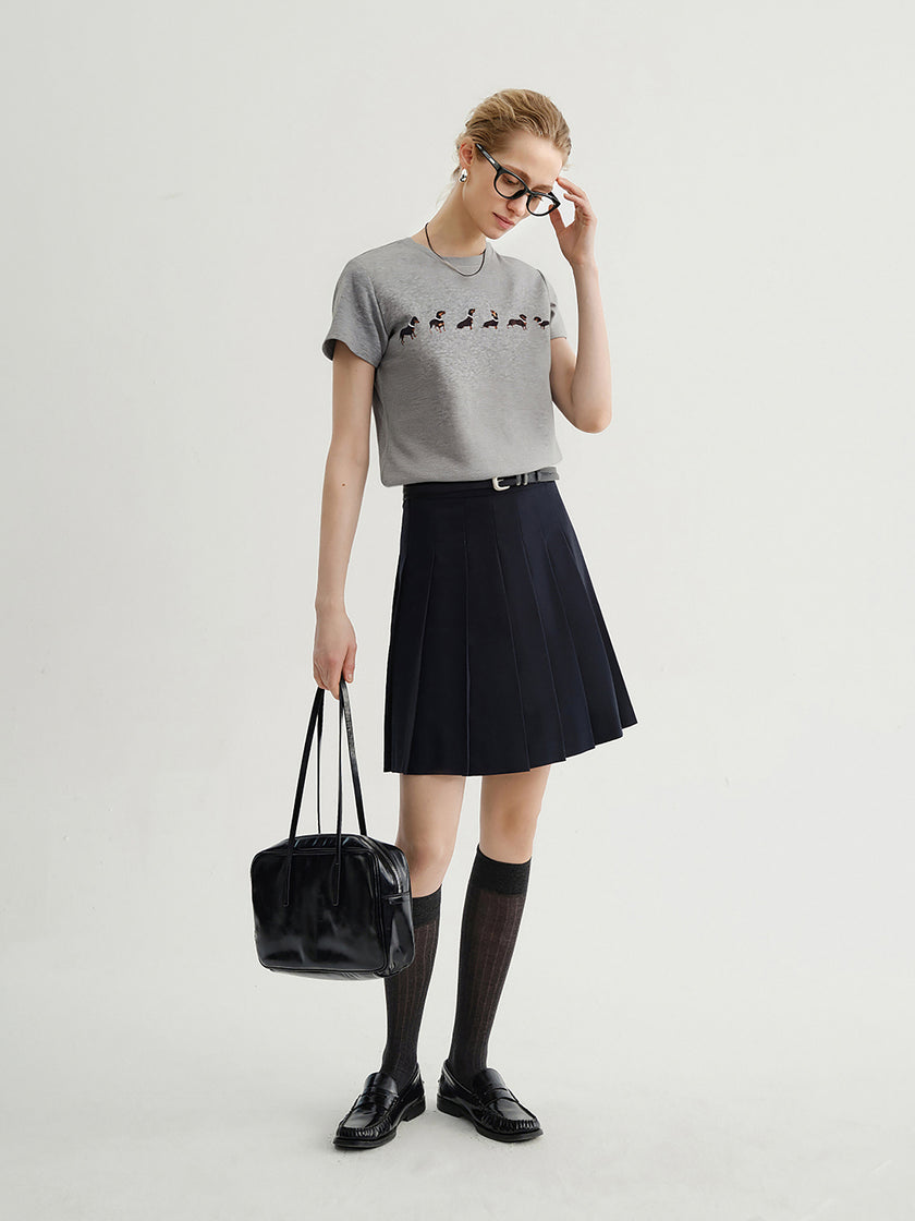 Short-Sleeve Puppy Graphic Tee