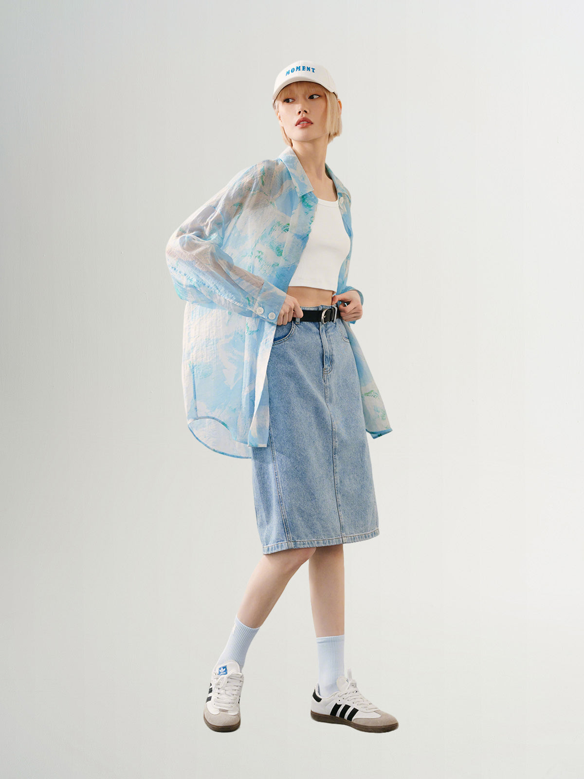Denim A-line 100% Cotton Skirt