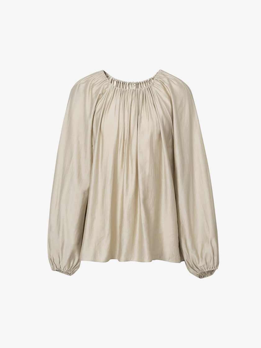 Pleated Neck Blouse