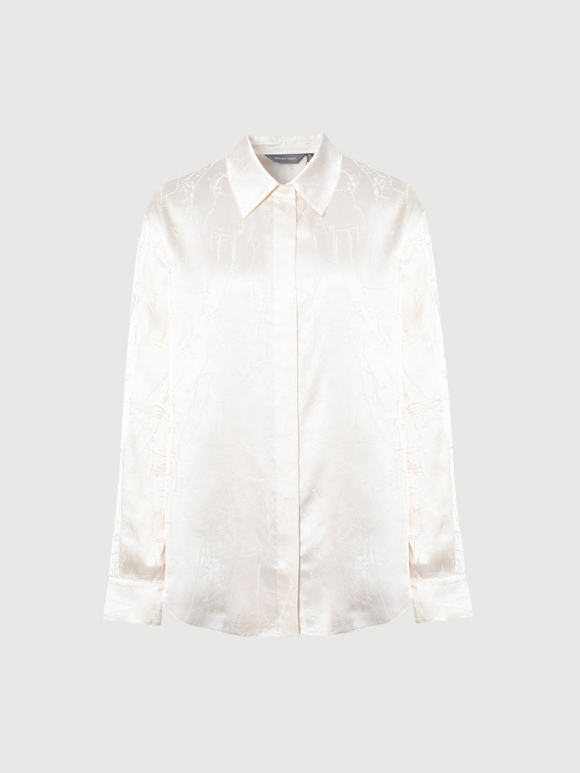 Silk Jacquard Satin Shirt