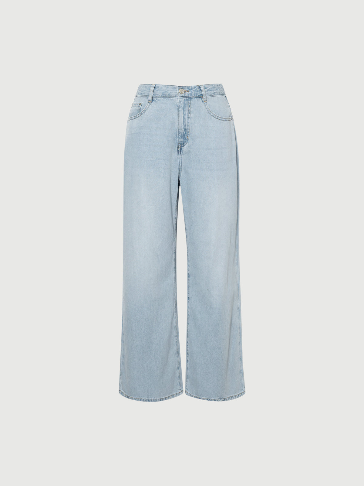 Blue Wide-Leg Jeans Pants