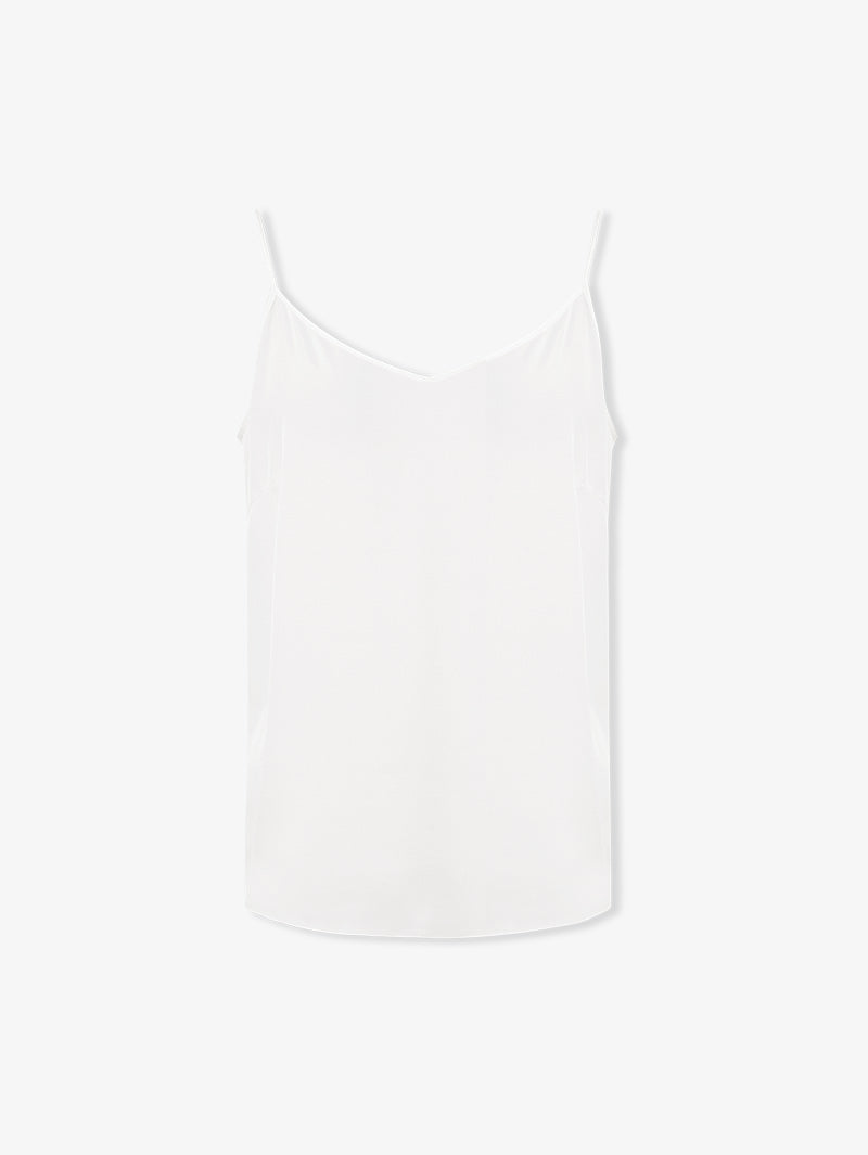 V Neck Silk Tankini Top