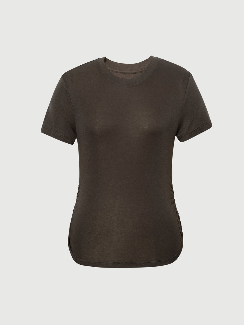 Crew Neck Short Sleeve Top
