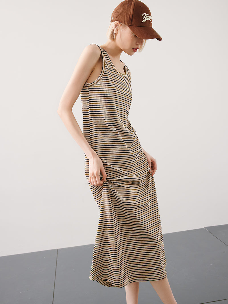 Striped Sleeveless Dress