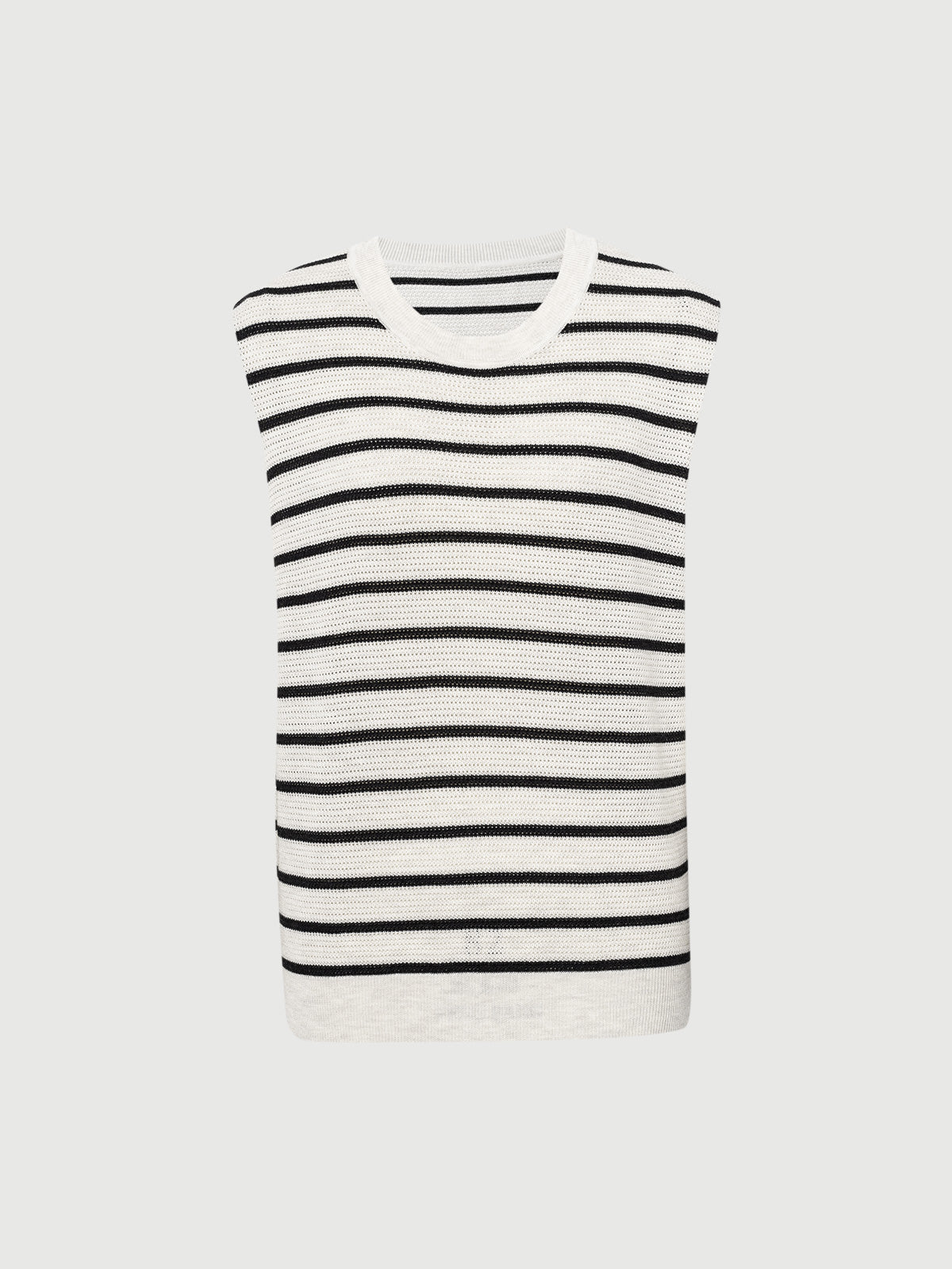 Striped Sleeveless Knit Top