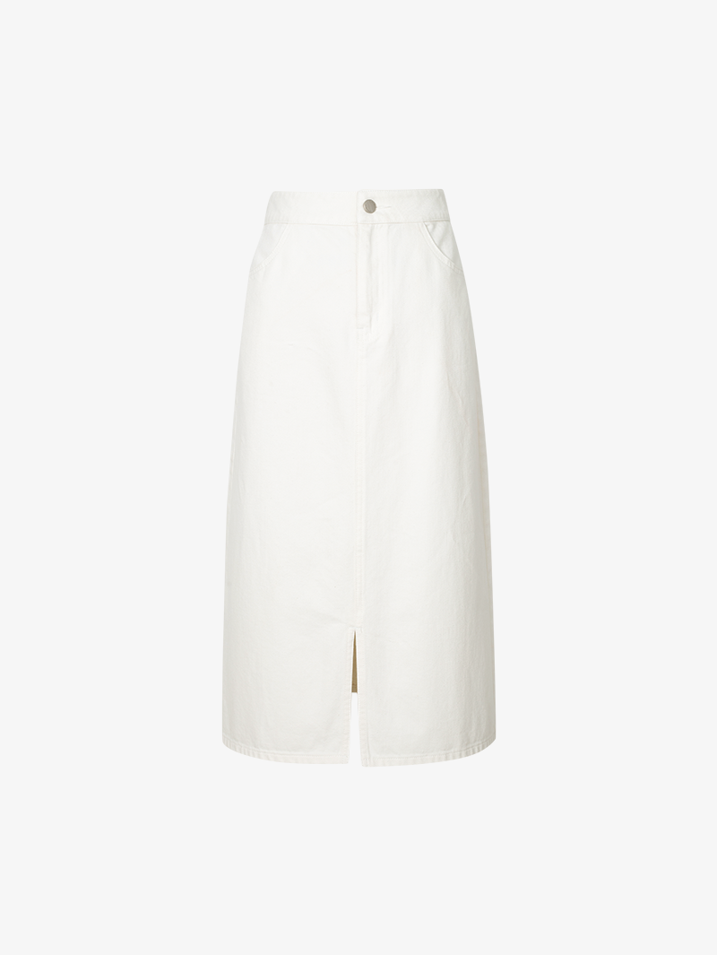 Front Slit Jeans Skirt