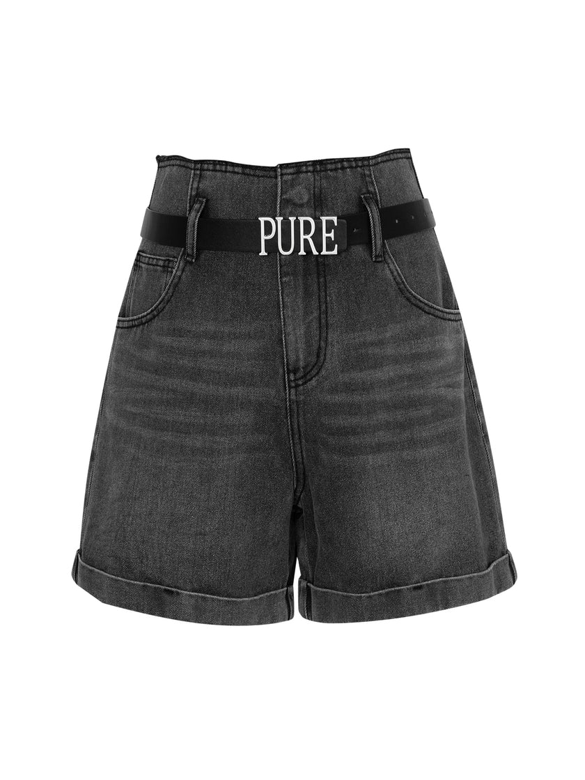 Cotton Denim Shorts