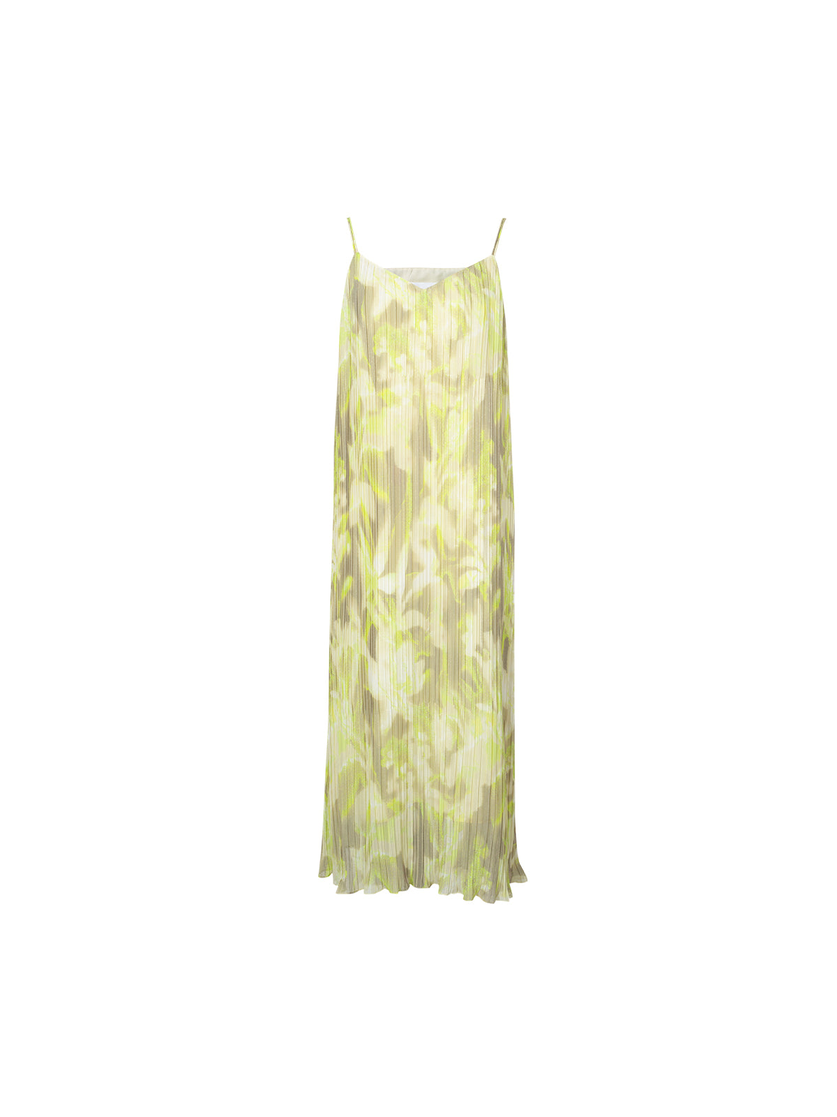 V Neck Straight Fit Floral Slip Dress