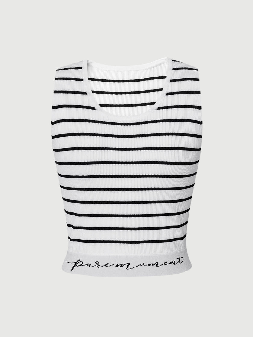 Striped U-Neck Tank