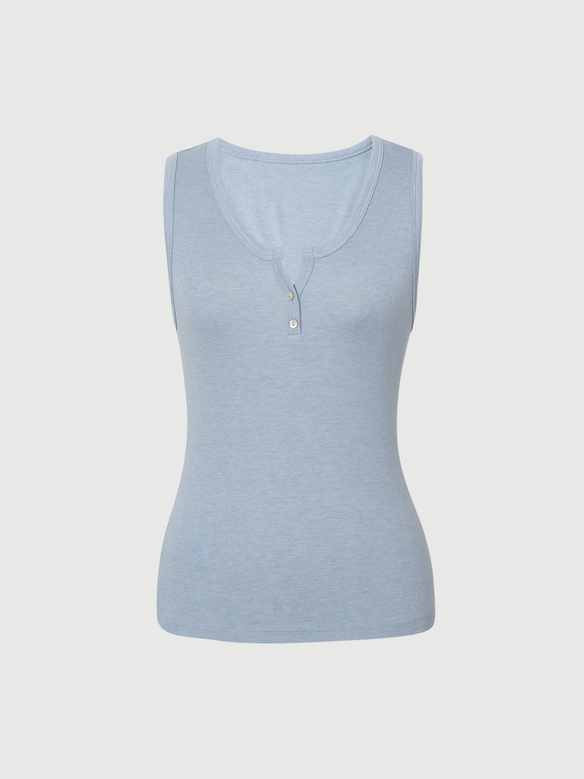 Blue Sleeveless Knit Top