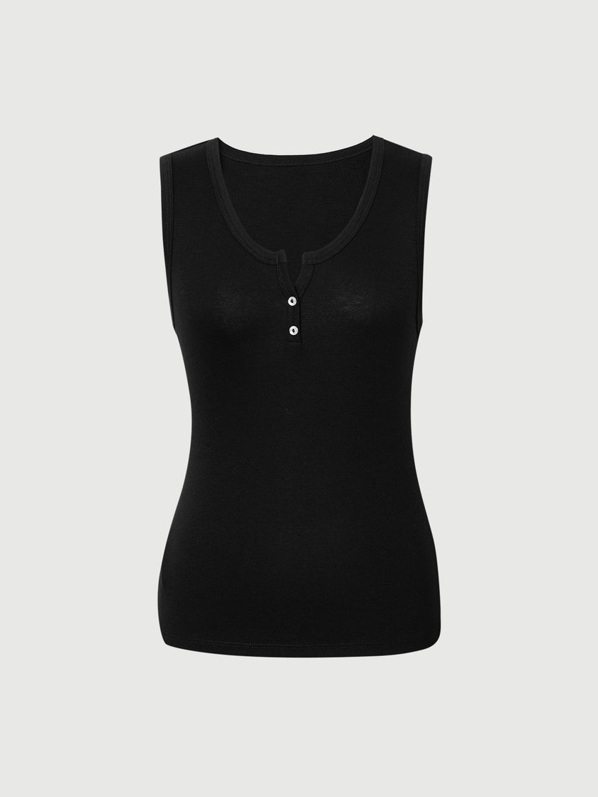Black Sleeveless Knit Top