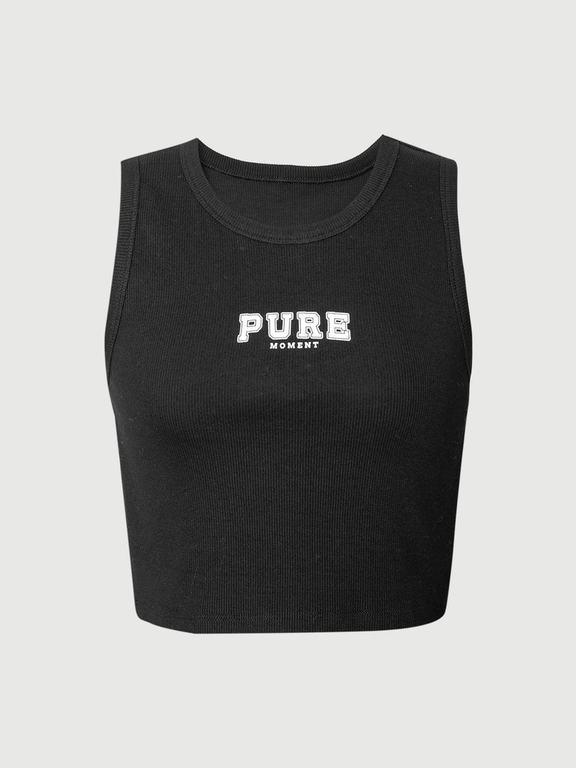 Cotton Blend Slim-Fit Cropped Tee
