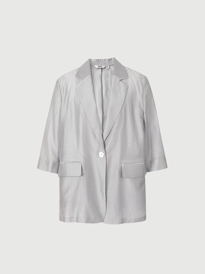 Half Sleeves Lyocell Blazer
