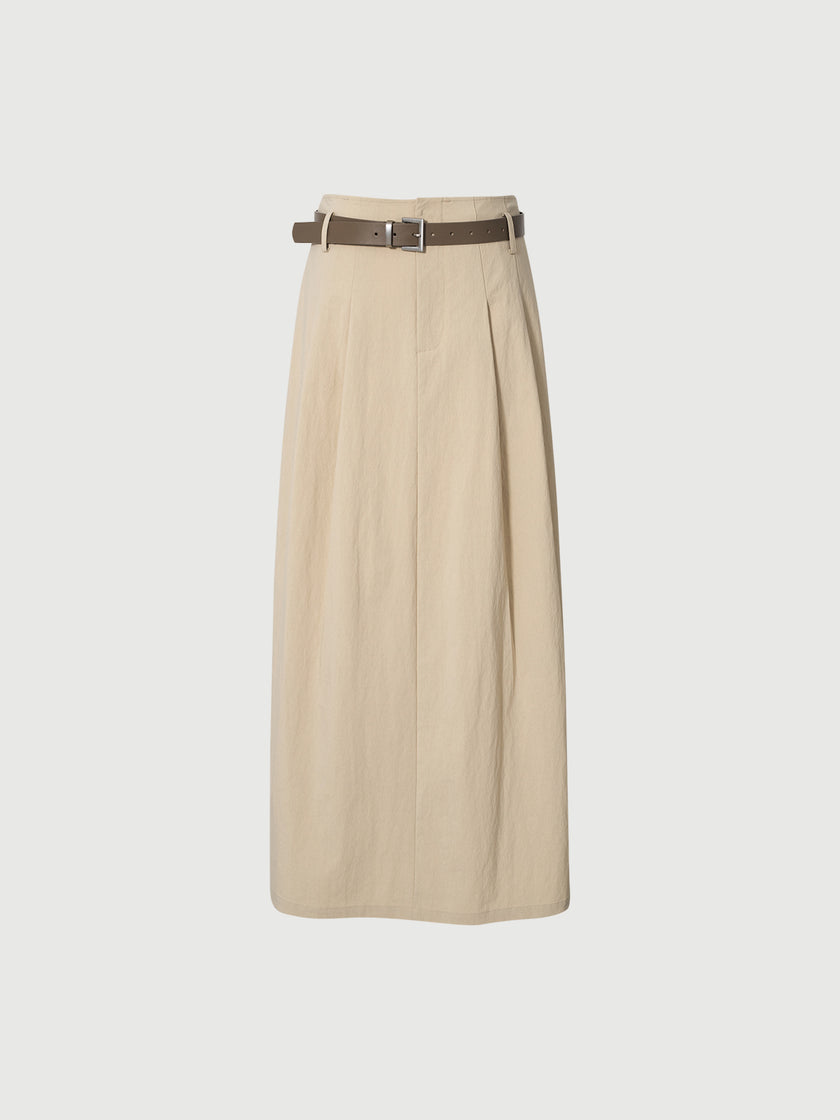 Khaki Midi Skirt