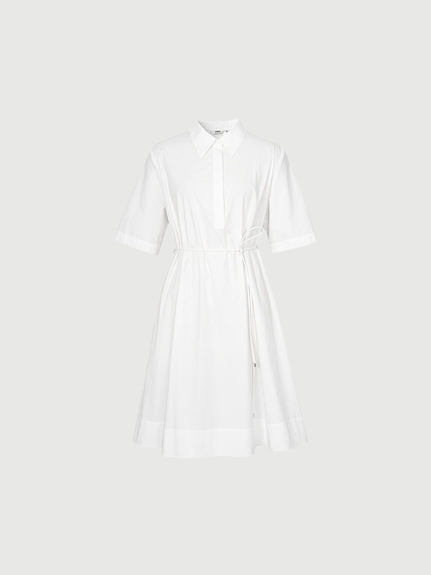 Half Sleeves 100% Cotton Shirt Dress